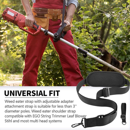 CCMAOLU Trimmer Shoulder Strap Harness,Heavy Duty Adjustable Straps with Upgraded Metal Clasp,Compatible with EGO String Trimmer & Leaf Blower,Lawn Mowing Accessories for Comfort & Balance