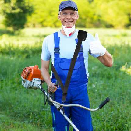 CCMAOLU Trimmer Shoulder Strap Harness,Heavy Duty Adjustable Straps with Upgraded Metal Clasp,Compatible with EGO String Trimmer & Leaf Blower,Lawn Mowing Accessories for Comfort & Balance