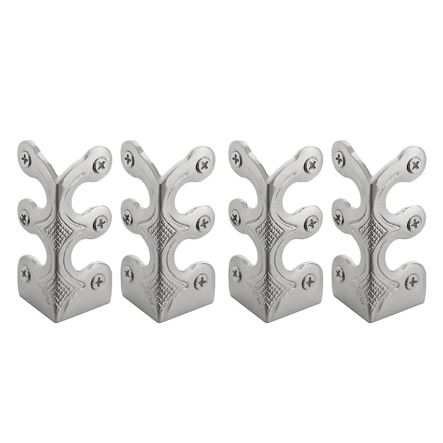 4-Pack Vintage Metal Corner Protectors Solid Brass Decorative Protective Covers for Furniture &