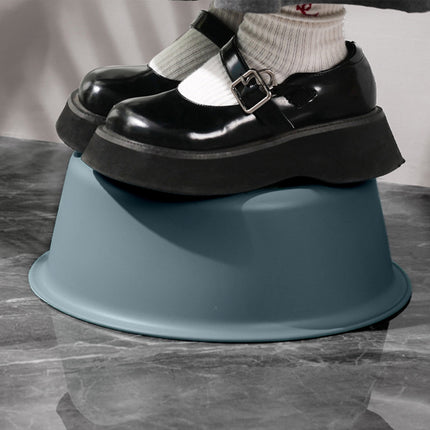 Wide Foot Wash Basin with Two-Color Design, Durable High-Temperature Plastic Washbasin for Laundry and Bathing, 13-Inch Round Shape with Large Capacity, Stable Flat Bottom for Home and Hotel Use B