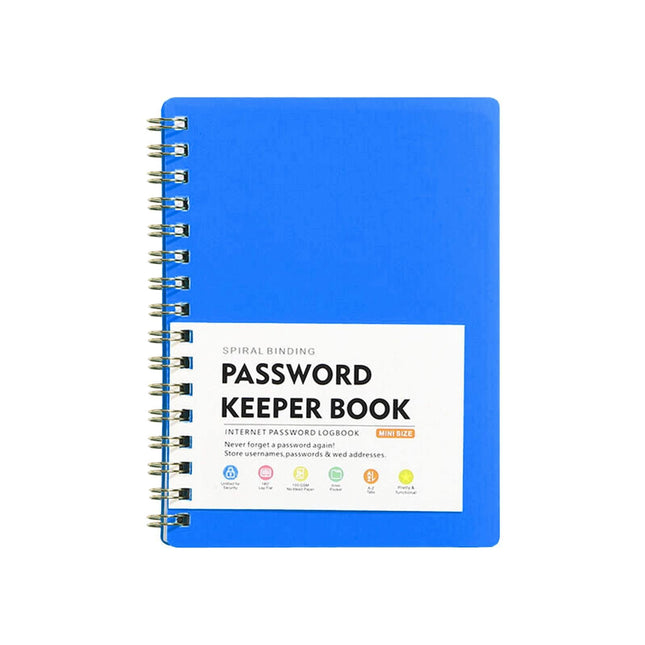 Spiral Password Book with Alphabetical Tabs Plastic Password Book V1189-LWWAL-20260401-07294