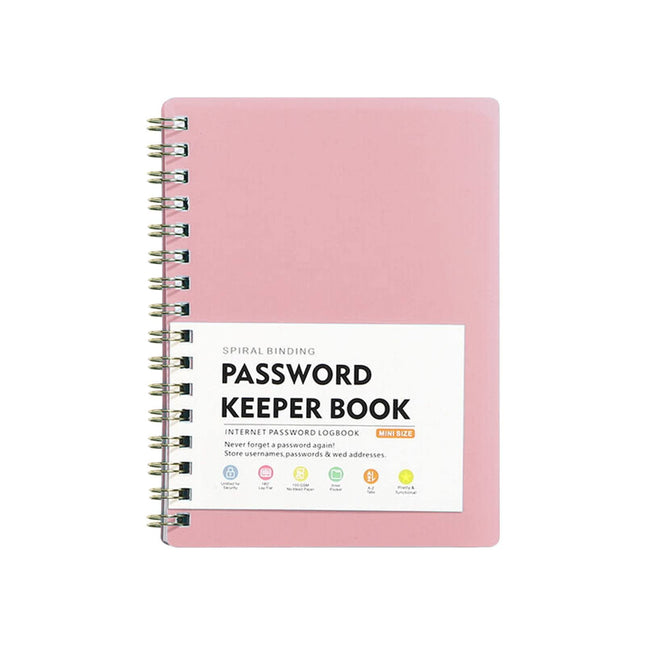 Spiral Password Book with Alphabetical Tabs Plastic Password Book V1189-LWWAL-20260401-07296