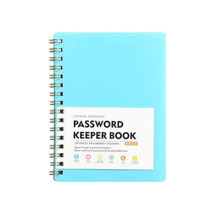 Spiral Password Book with Alphabetical Tabs,Plastic Password Book,Password Book Password Book with Personal Alphabet Label Internet Address and Password Headquarters Password Log, 4.25"x5.7"(Grey) Pink