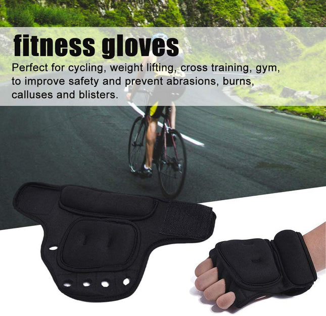 Weighted Exercise Gloves Pair of 2 lb Sandbag Weight Bearing Training Gloves Fitness Gloves with – product detail