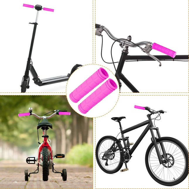 4Pcs Pink Bike Streamers Non-Slip Bicycle Handlebar Grips Cover Durable Cycling Replacement Parts with – product detail