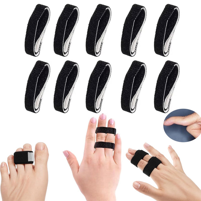 Hook and Loop Finger Wrap Tutuviw 10 Pcs Washable and Reusable Buddy Straps for Fingers