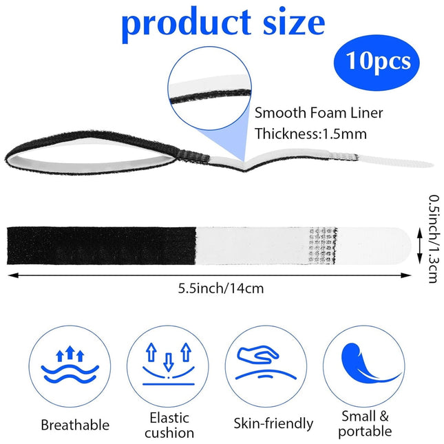 Hook and Loop Finger Wrap Tutuviw 10 Pcs Washable and Reusable Buddy Straps for Fingers – product detail