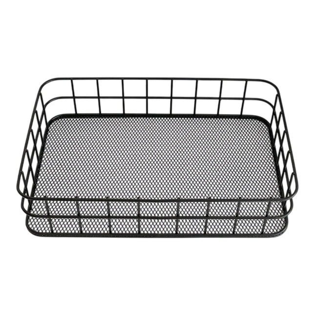 Desktop Metal Storage Basket Grids Storage Tray Small Wires Baskets Fruit Basket Metal Organizer Tray for – product detail