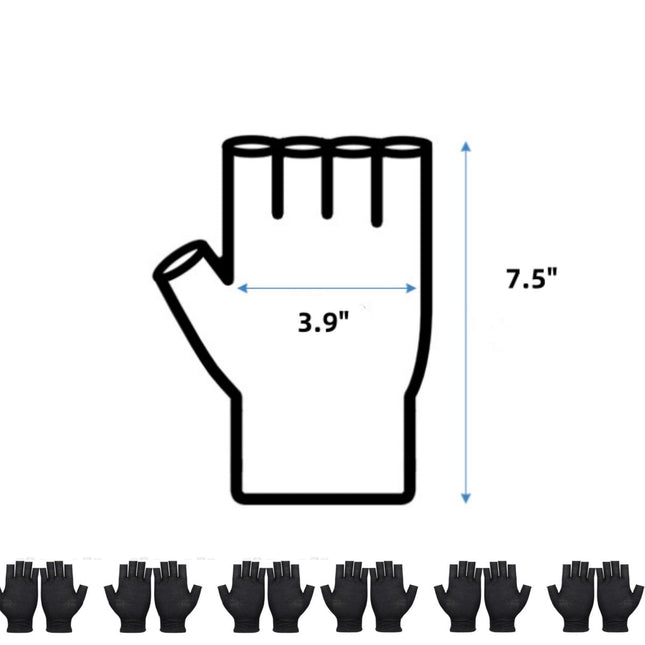 12 Pairs Cotton Gloves Reusable Half Finger Touchscreen Gloves 7.5x3.9In Summer Sun UV Protection Gloves – product detail