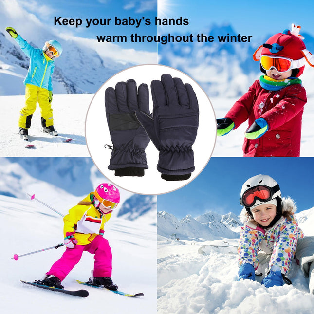 GXWEA 2T Gloves Kids Waterproof Gloves Kids Winter Thick Stretchy Warm – product detail