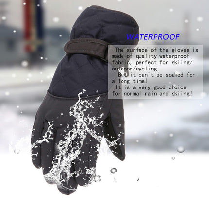 GXWEA 2T Gloves Kids Waterproof Gloves Kids Gloves Winter Gloves Thick Gloves Stretchy Warm Gloves Boys Girls 6-11 Year AHA2 kids snow gloves Black