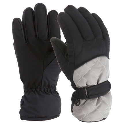 GXWEA 2T Gloves Kids Waterproof Gloves Kids Gloves Winter Gloves Thick Gloves Stretchy Warm Gloves Boys Girls 6-11 Year 10-16 Year AHA2 kids snow gloves Grey