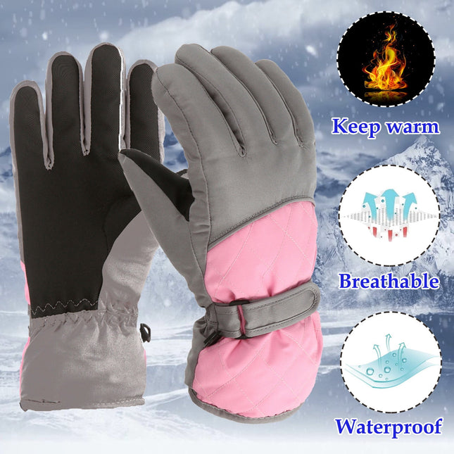GXWEA 2T Gloves Kids Waterproof Gloves Kids Winter Thick Stretchy Warm – product detail