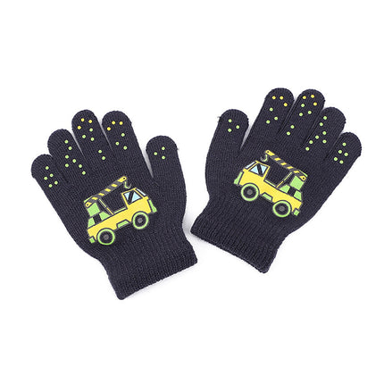 GXWEA 2T Gloves Kids Waterproof Gloves Kids Gloves Winter Gloves Thick Gloves Stretchy Warm Gloves Boys Girls 6-11 Year 5-12 years AHA4 kids snow gloves Black