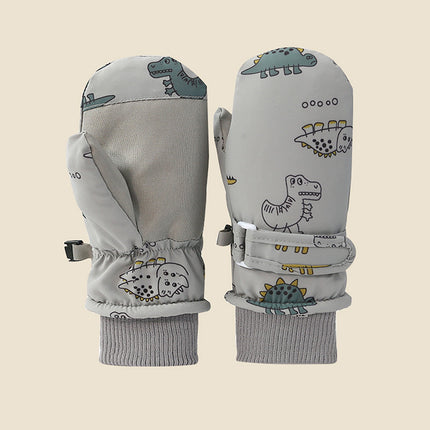 GXWEA 2T Gloves Kids Waterproof Gloves Kids Gloves Winter Gloves Thick Gloves Stretchy Warm Gloves Boys Girls 6-11 Year 2-4 Years AHA5 kids snow gloves Grey