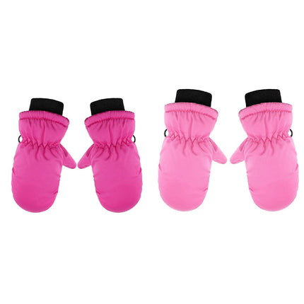 GXWEA 2T Gloves Kids Waterproof Gloves Kids Gloves Winter Gloves Thick Gloves Stretchy Warm Gloves Boys Girls 6-11 Year One Size color-3