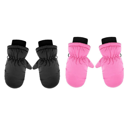 GXWEA 2T Gloves Kids Waterproof Gloves Kids Gloves Winter Gloves Thick Gloves Stretchy Warm Gloves Boys Girls 6-11 Year One Size color-4