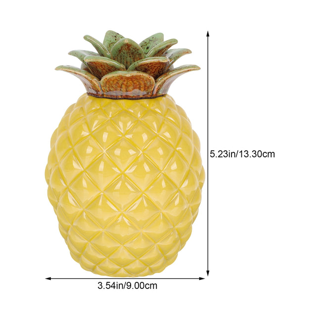 WHAMVOX Yellow Pineapple Tea Cookie Jar Storage Container for Fruit and Travel Kitchen Use – product detail
