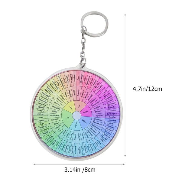 WHAMVOX 2-Pack Metal Hanging Emotion Wheel Keychain Set Decorative Key for Bags and Keys – product detail