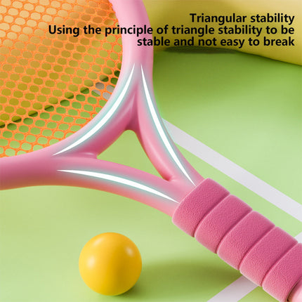 Chmadoxn Kids Badminton & Tennis Set - Racket Family Sports Gift with Balls， Lightweight Beginner Gear for Ages 6-12, Indoor/Outdoor Play Red 1
