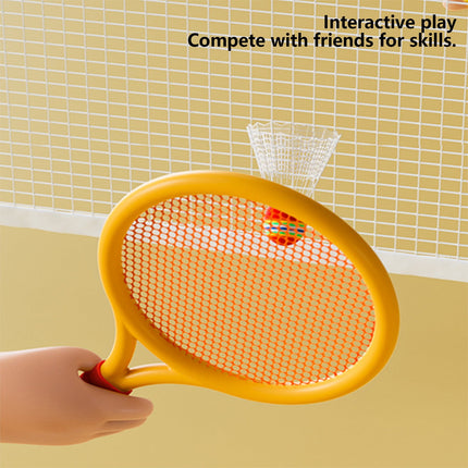 Chmadoxn Kids Badminton & Tennis Set - Racket Family Sports Gift with Balls， Lightweight Beginner Gear for Ages 6-12, Indoor/Outdoor Play Red 1