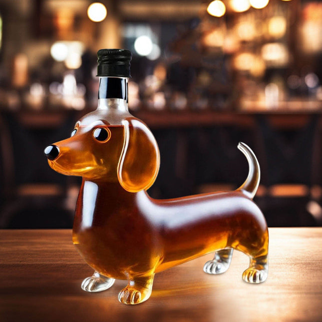Darzheoy Wolf Whiskey Bottle Funny Wolf Whiskey Bottle 3D Wolf Shape Glass Wine Decanter for Men Dad Home