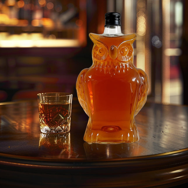 Darzheoy Wolf Whiskey Bottle Funny Wolf Whiskey Bottle 3D Wolf Shape Glass Wine Decanter for Men Dad Home