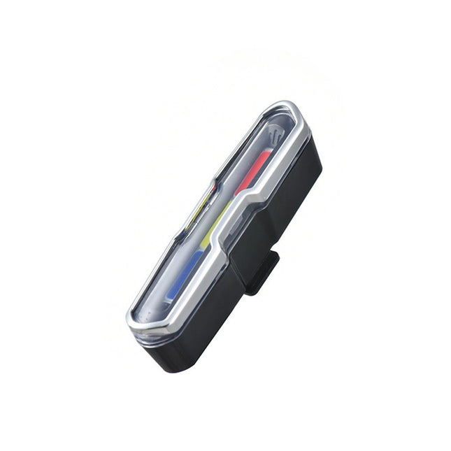 USB Rechargeable Tail Light LED Night Cycling Bike Warning Rear Tail Light for Cycling Safety(Red & Blue &