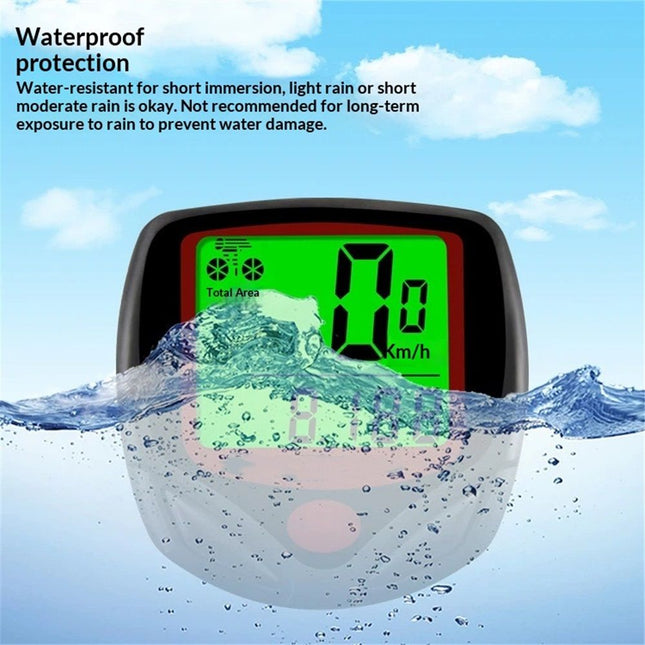 Bicycle Speedometer Odometer Wireless Cycling Computers Waterproof Cycle Bike Computer with LCD Display & – product detail