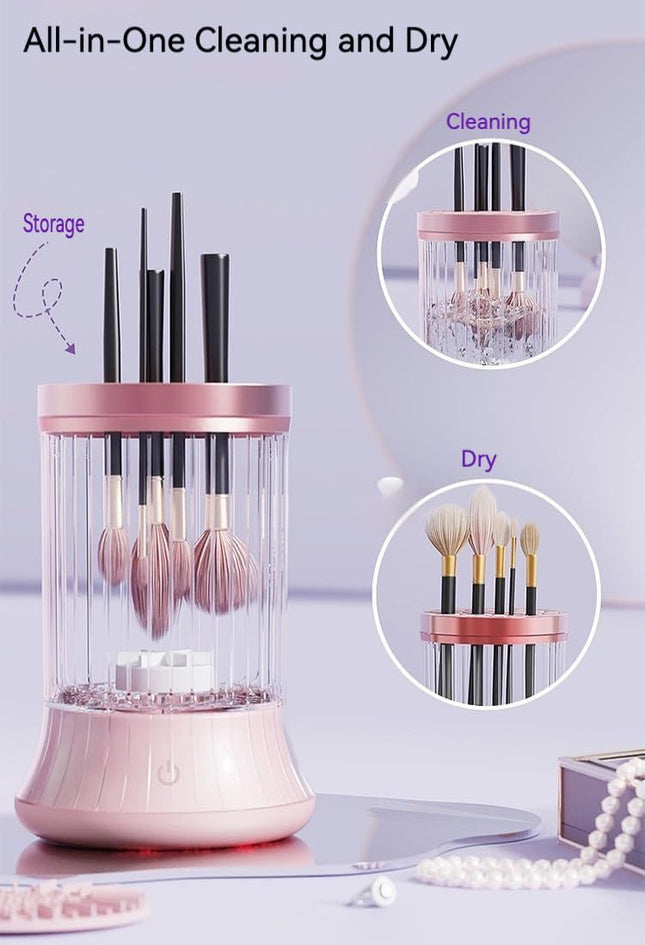 Electric Makeup Brush Cleaner Automatic Spinning Cosmetic Brush Cleaner One-Click Operation – product detail