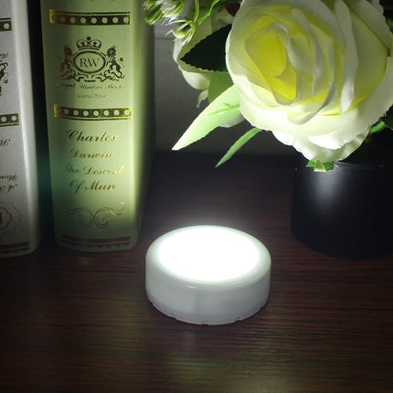 Closet Lights Battery Operated, Push Button, Tap, Press, LED with Remote Controll, Dimmable, Stick on Lights for Cabinet Counter Shelf (Six lights and two remote controls,Battery not included)