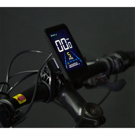 1 PCS Electric Bike Display Plastic+Metal 36V-72V Waterproof LCD Display NC-81F Electric Bike Panel Dashboard,Waterproof Connector, Black