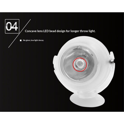 2pcs LED Fish Spot Light, Rotation Mini RGB Spotlights Submersible Lamp for Aquarium Fountain Pond Water Garden
