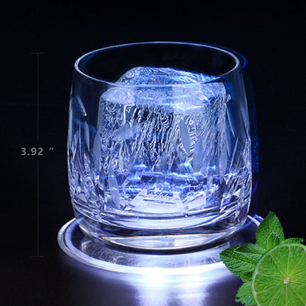 LED Coasters Set of 6, Changing Light Up Coasters for Drinks, Flashing Cup, Waterproof Non-Slip Funny Drink Set for Party Bars, Events, Halloween, Wedding, Club Decor