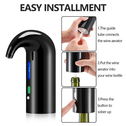 Electric Wine Decanter Best Sellers One Touch Red -White Wine Accessories Aeration Work with Wine Opener for Beginner Enthusiast - Spout Pourer - wine preserver