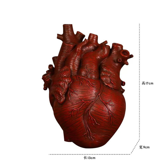 Vase Flower Vases Heart Shaped Decor Resin Flower Pot Modern Unique Nordic Art Style Decorative