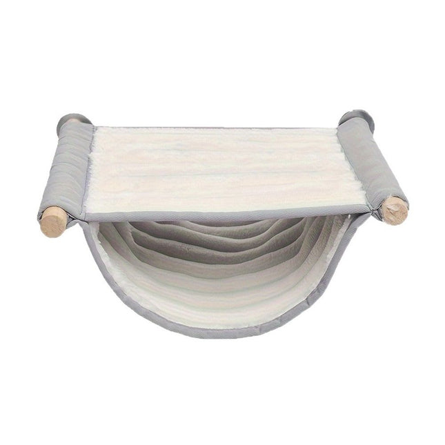 Large White Hanging Hamster and Parrot Bed Warm Breathable Soft Pet Hanging Bed Detachable Cat Cradle for
