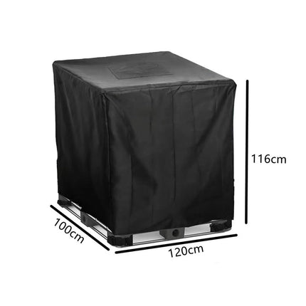 Zipper Tote Cover Barlic for 210D Outdoor Water Tank Protective Cover, Oxford Fabric Protective Cover, Rain/Snow/UV Protection(Black)