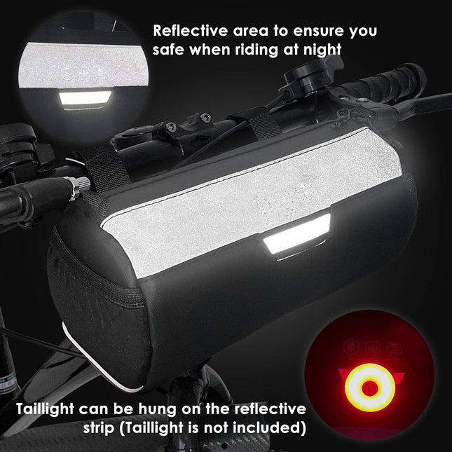 Bike Handlebar Bag Waterproof (Cylinder – product detail