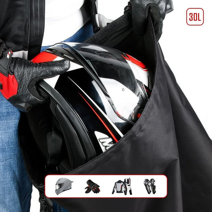 Motorcycle Helmet Bag Helmet Storage Bag with Combination Lock Waterproof Lightweight Durable polyester Helmet Bag for Motorcycle Riding Bicycle,Black
