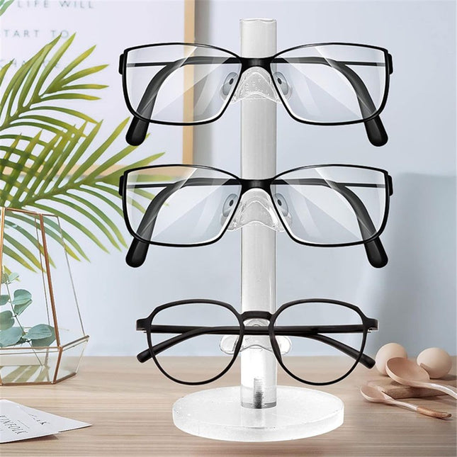3 Layers Acrylic Sunglass Organizer Eyelasses Holder Sunglasses Display Stand Eyewear Frame Riser – product detail