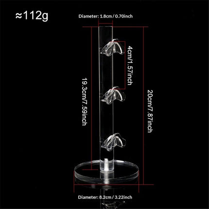 3 Layers Acrylic Sunglass Organizer, Eyelasses Holder, Sunglasses Display Stand, Eyewear Frame Riser Rack Holder for Glasses Storage（only one eyeglass holder）