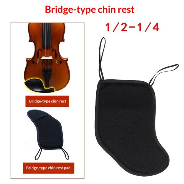 2 Pcs Violin Chinrest Pad 1/2 1/4 Cotton Chin Rest Cover Violin Shoulder to Practice Black (Style 2) – product detail