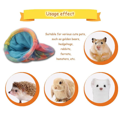 2 pack Guinea Pig Hideout, Soft Fleece Rabbit Snuggle Sack, Small Animal House Ferret Cozy Cave Hamster Sleeping Bag for Small Pet/Ferret/Chinchilla/Bunny