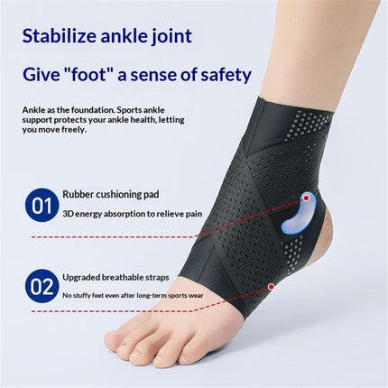 1 Pair Adjustable Compression Ankle Brace for Sprained Ankle, Strong Support & Breathable Ankle Support for Injury Recovery, Joint Pain, Swelling, Man & Women（L (sizes 39-43)）