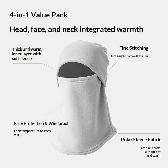 Cold Weather Ski Mask for Men Windproof Thermal Winter Scarf Mask Women Neck Warmer Hood for Cycling(Milk – product detail
