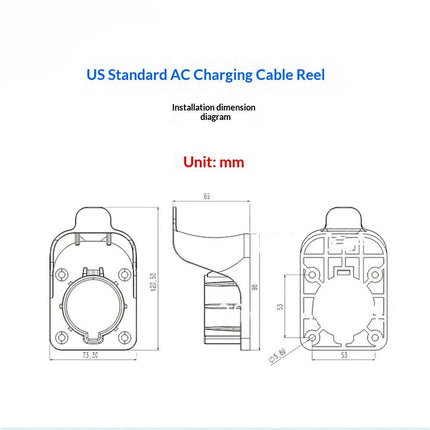 EV Charger Holder  Wall Mount Charging Cable Hanger Organizer, Nozzle Holster Dock Electric Vehicle  Car Plug Space Saving Garage Wall Connector Cord Hook for Outdoor Indoor
