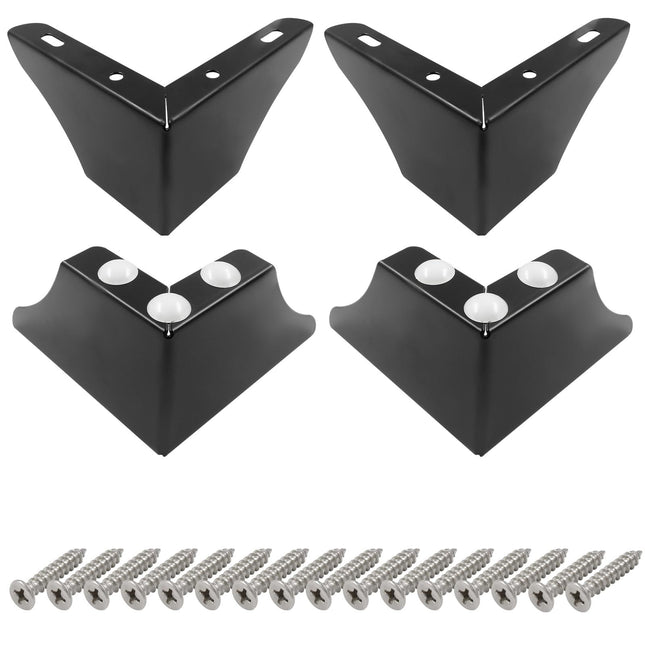 4Pcs 8CM/3 Inch Modern Metal Furniture Sofa Cabinet Legs with Mounting V1192-AZ-W-0872