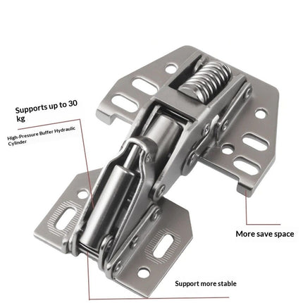 2 PCS Cabinet Hinges Heavy Duty Lid Stay Hinges, Soft Close Lid Hinge, Furniture Door Lift Stay Support Hinge