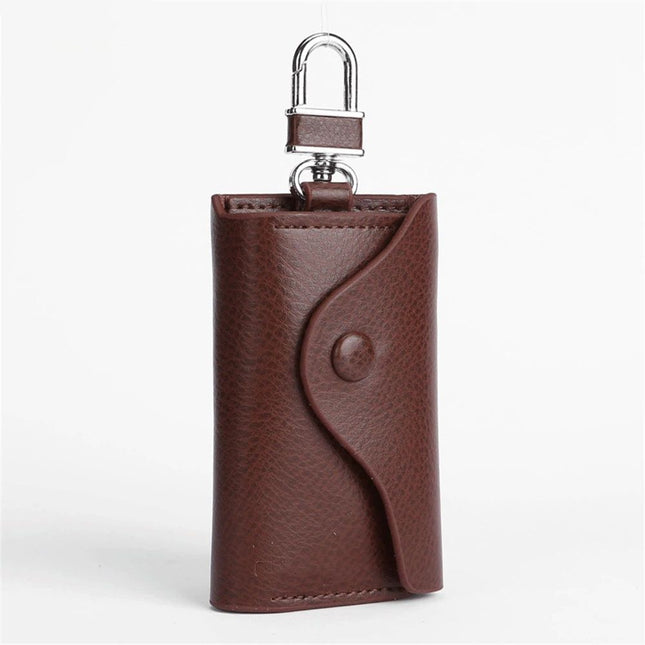 Car Key Case for Men and Women Small Leather Key Holder Key Cover with 6 V1192-AZ-W-0880